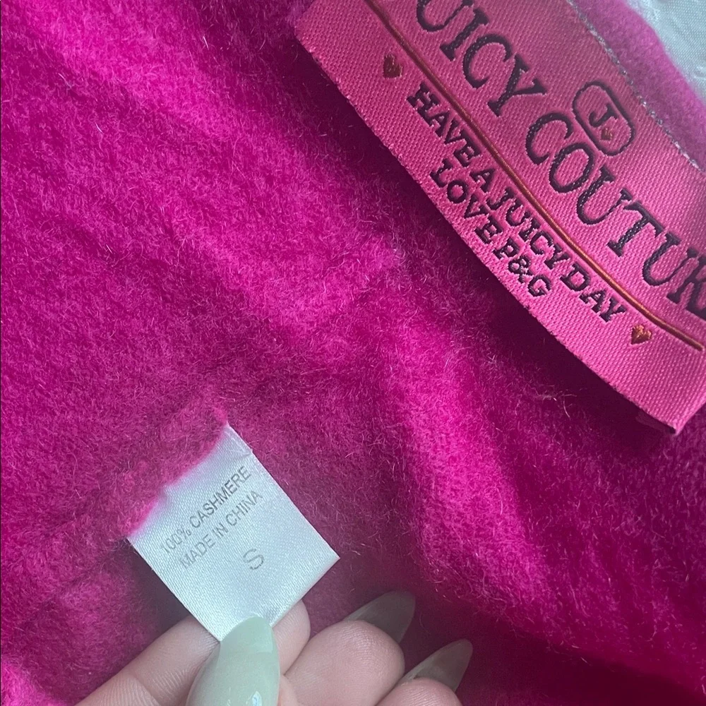 🌟Vintage Y2K Juicy Couture Fuchsia 100% Cashmere Pants - Picture 6 of 11